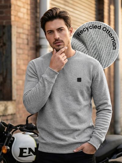 Light Grey Oversized Ottoman Sweatshirt