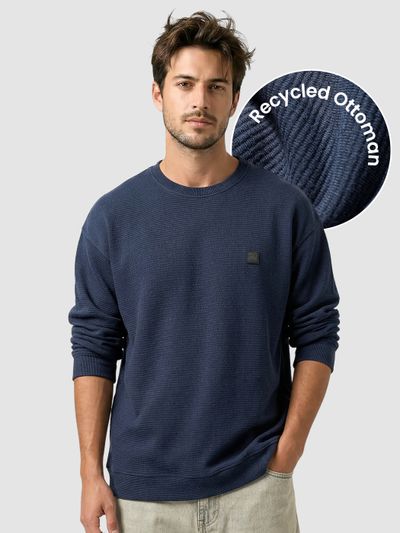 Navy Oversized Ottoman Sweatshirt