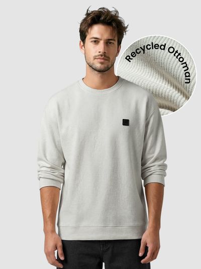 Off White Oversized Ottoman Sweatshirt