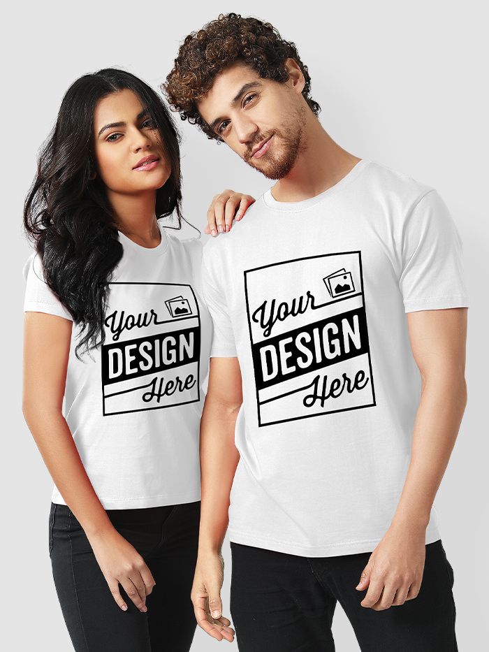 Buy Customize Couple T-Shirts Online with Best Printing Quality