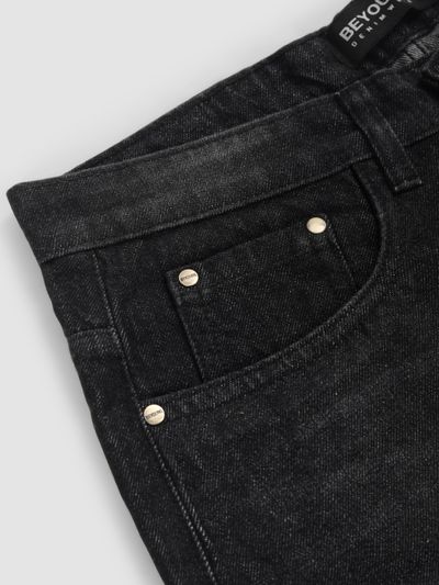 Black Distressed Baggy Fit Jeans Black Distressed Baggy Fit Jeans
