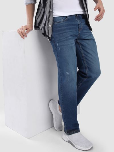 Fade Blue Whisker Regular Fit Jeans