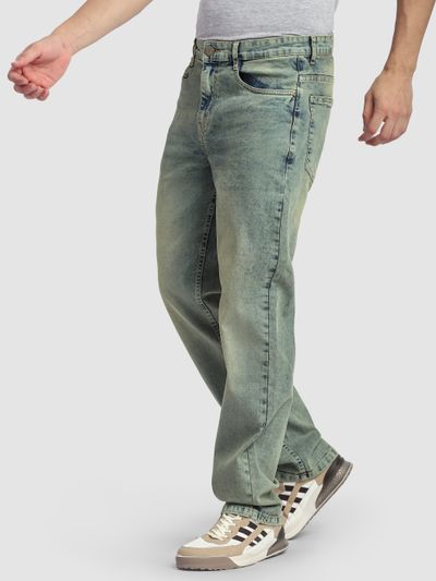 Blue Green Tinted Regular Fit Jeans Blue Green Tinted Regular Fit Jeans