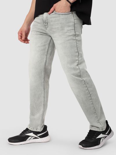 Light Grey Whisker Regular Fit Jeans Light Grey Whisker Regular Fit Jeans