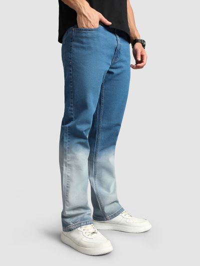 Mid Blue Ombre Bootcut Jeans Mid Blue Ombre Bootcut Jeans