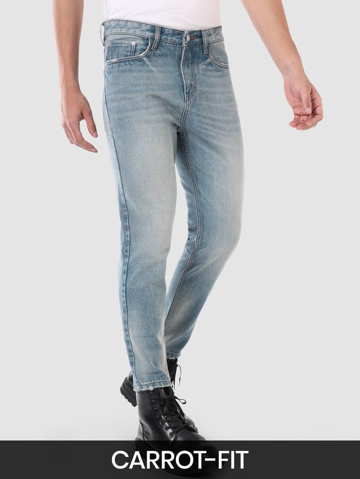 Buy True Blue Carrot Fit Jeans Online in India -Beyoung