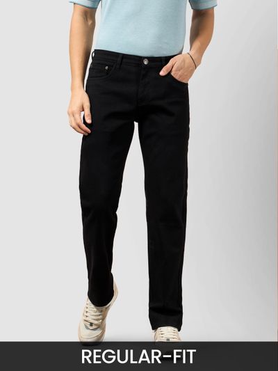 Black Regular Fit Mens Jeans Black Regular Fit Jeans for Men