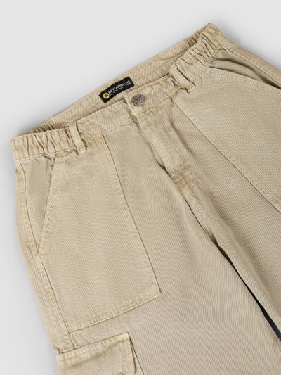 Beige Overdyed Jorts