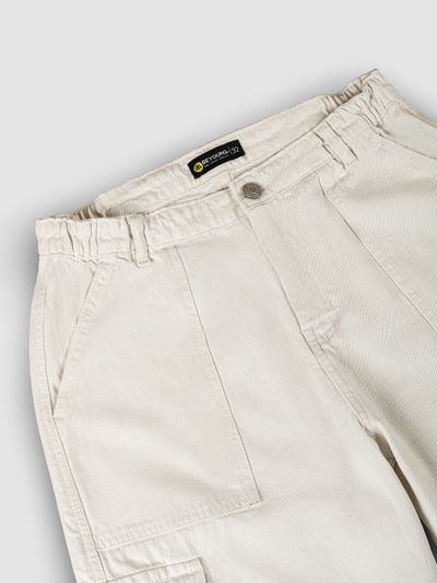 White Overdyed Jorts