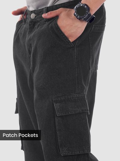 Black Rugged Hem Denim Jorts Black Rugged Hem Denim Jorts