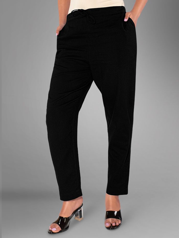 Cotton straight pants online hot sale