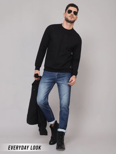 Jeans black t shirt store