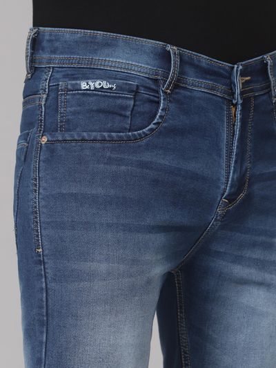 Azure Blue Stone Washed Jeans