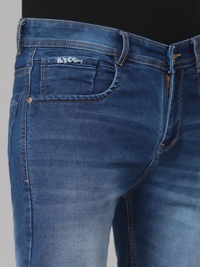 Sapphire Blue Stone Washed Jeans