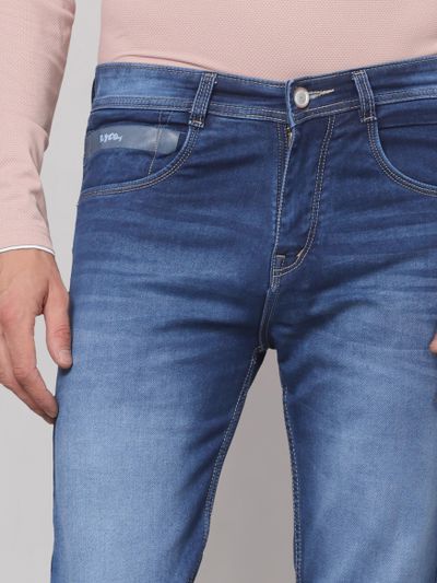 Alice Blue Cotton Knitted Mens Jeans Shop Men's Jeans Online in India,