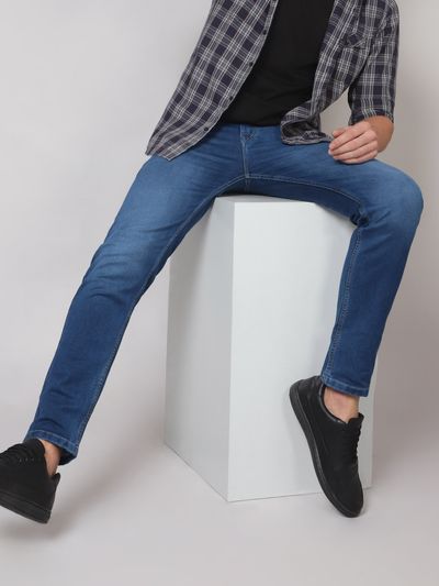 Scotch Blue Cotton Knitted Mens Jeans Stylish Jeans for Men,