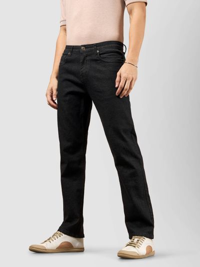 Charcoal Black Regular Fit Mens Jeans Black Jeans for Men