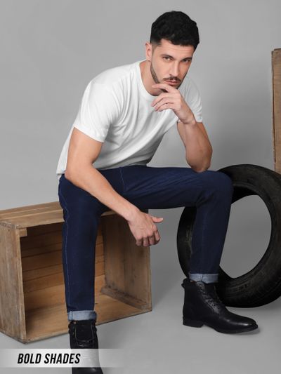 Søjle At tilpasse sig immunisering Buy Dark Blue Solid Jeans Online in India -Beyoung