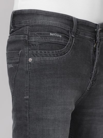 Shadow Grey Stone Washed Mens Jeans