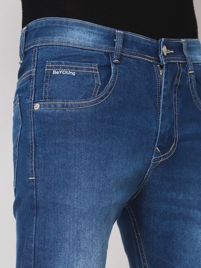 Egyptian Blue Stone Washed Mens Jeans