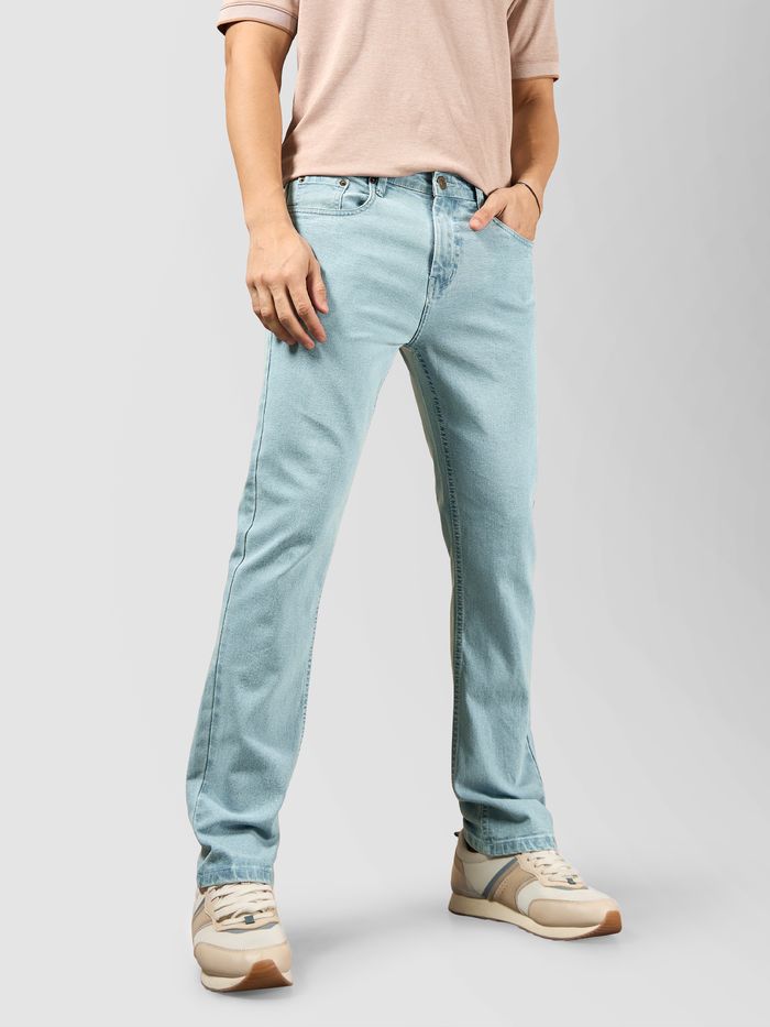 Buy Ice Blue Regular Fit Mens Jeans Online in India Beyoung