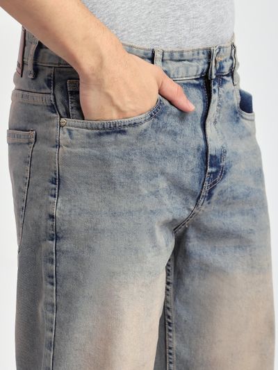 Blue Orange Tinted Regular Fit Jeans