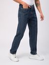 Navy Blue Cut and Sew Baggy Fit Jeans