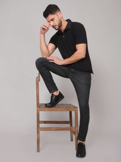 Black Fade Raw Washed Jeans