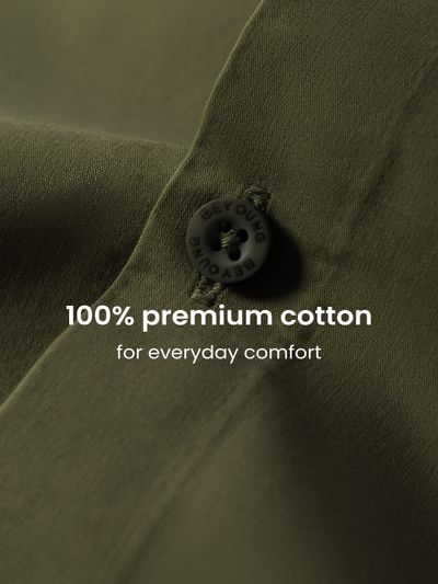 Army Green - Plain Cotton Shirts Army Green - Plain Cotton Shirts