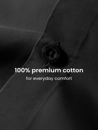 Black - Plain Cotton Shirts Black - Plain Cotton Shirts