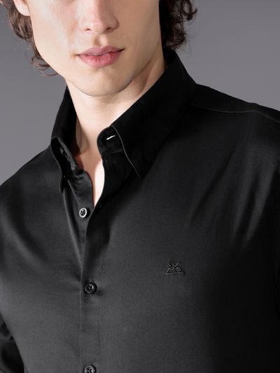 Black Satin Shirt Black Satin Shirts for men | Beyoung
