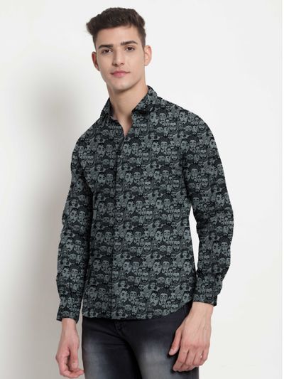 Black Tribal Printed Shirts for Men Printed Shirts,