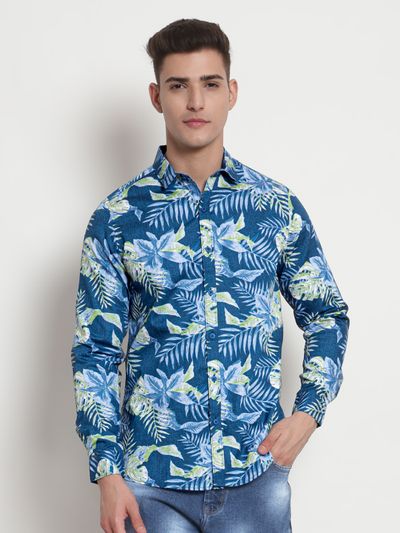 Buy Blue Floral Printed Shirts for Men Online in India Beyoung