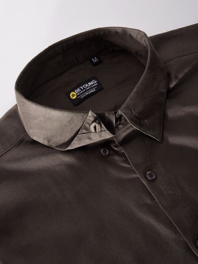 Brown Satin Shirt Brown Satin Shirt