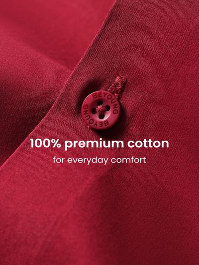 Burgundy - Plain Cotton Shirts Shirts For Men Online Shopping