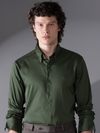 Dark Green Satin Shirt