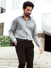 Grey - Plain Cotton Shirts