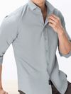 Grey - Plain Cotton Shirts
