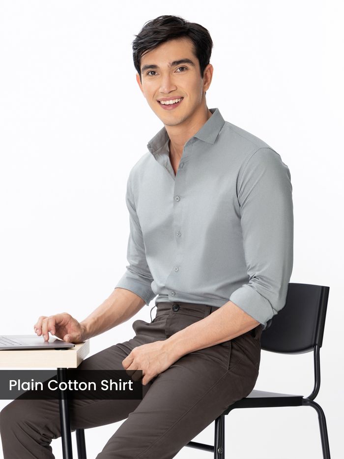latest plan cotton shirts for men online, 