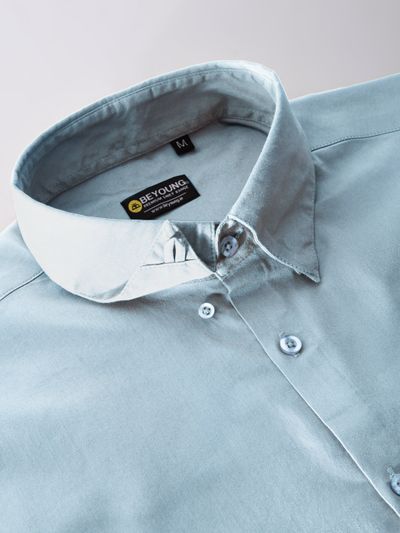 Light Blue Satin Shirt