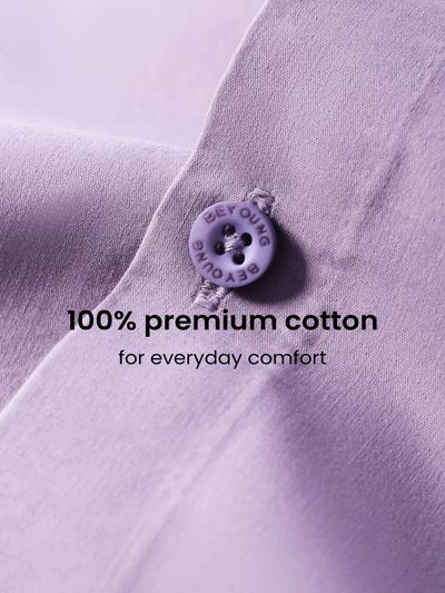 Lilac - Plain Cotton Shirts Lilac - Plain Cotton Shirts