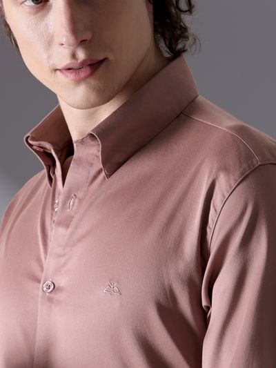 Mauve Pink Satin Shirt Mauve Pink Satin Shirt - Beyoung