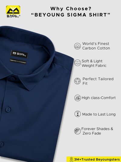 Navy Blue - Formal Shirts For Men Blue Formal Shirts