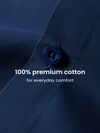 Navy Blue - Plain Cotton Shirts