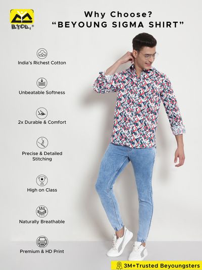 Orange Abstract Printed Shirts for Men New Printed Shirt
