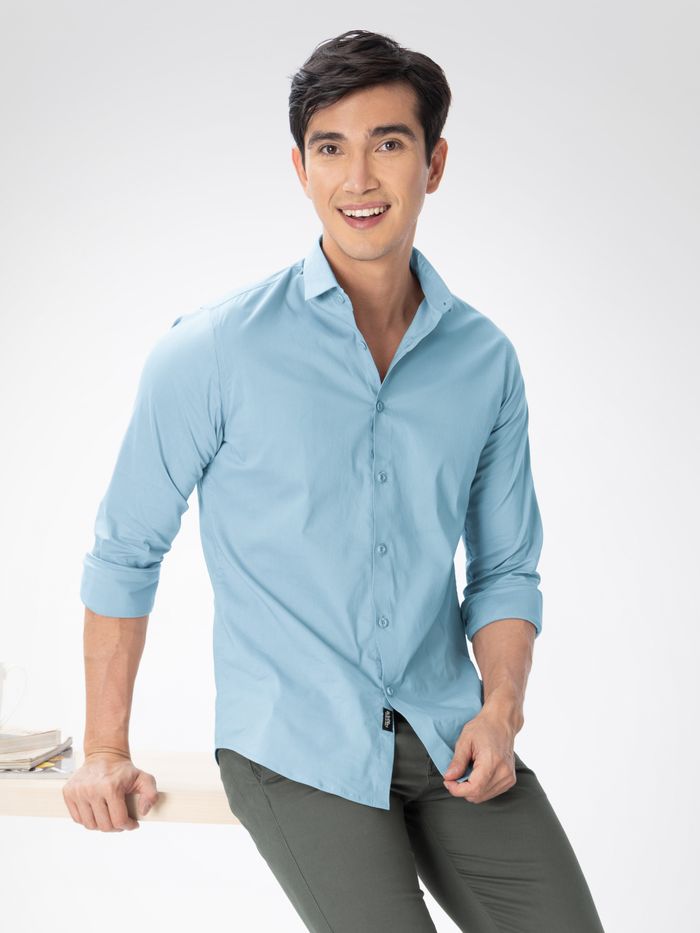 PLAIN SKY BLUE SHIRT FOR MEN