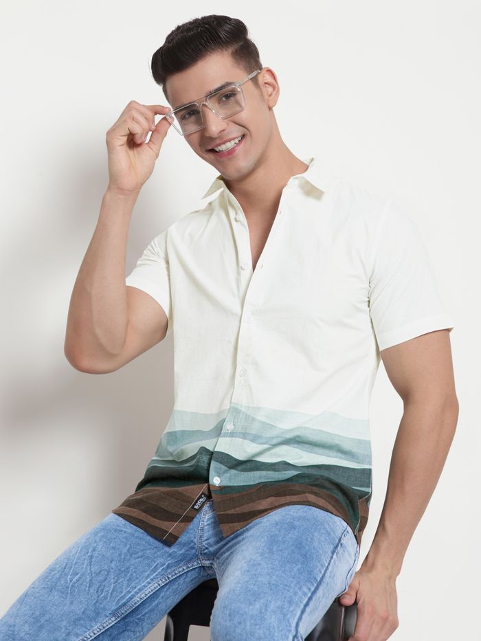 Classic Cool Cotton shirt Mens - White Half Sleeve – Hindustan