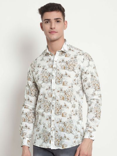 White Scenery Printed Shirts for Men Printed Shirts for Men,