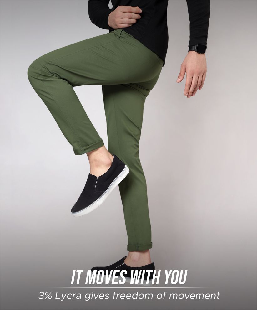Dark green men's pants - Made in Italy - Exibit