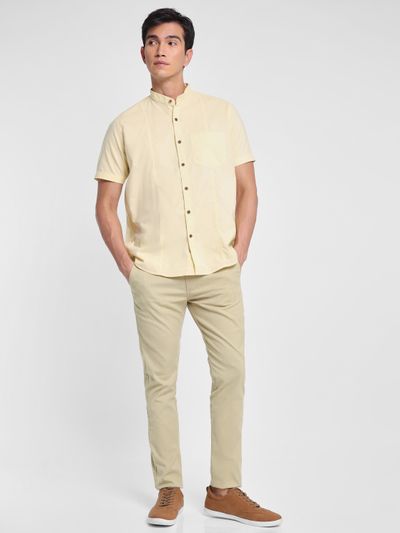 Beige Linen Pants for Men Pure Linen Pants